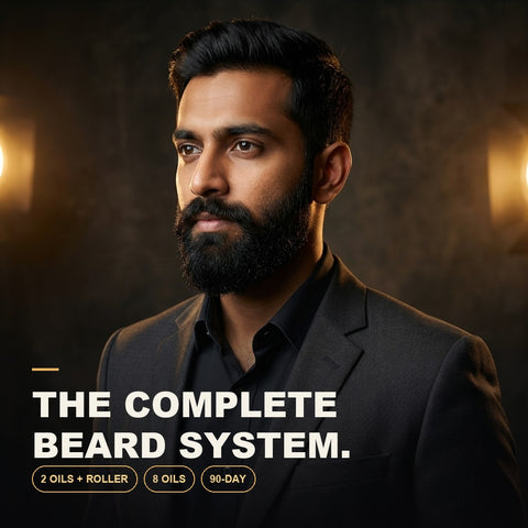 The Prime Men Beard Growth Kit | 2 Beard Oils + 1 Derma Roller