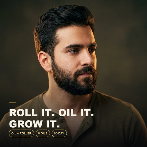 The Prime Men Regular Beard Growth Kit | 30ml Beard Oil + Derma Roller