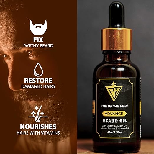 The Prime Men Advance Beard Oil – Strengthen, Nourish & Grow | 30ml