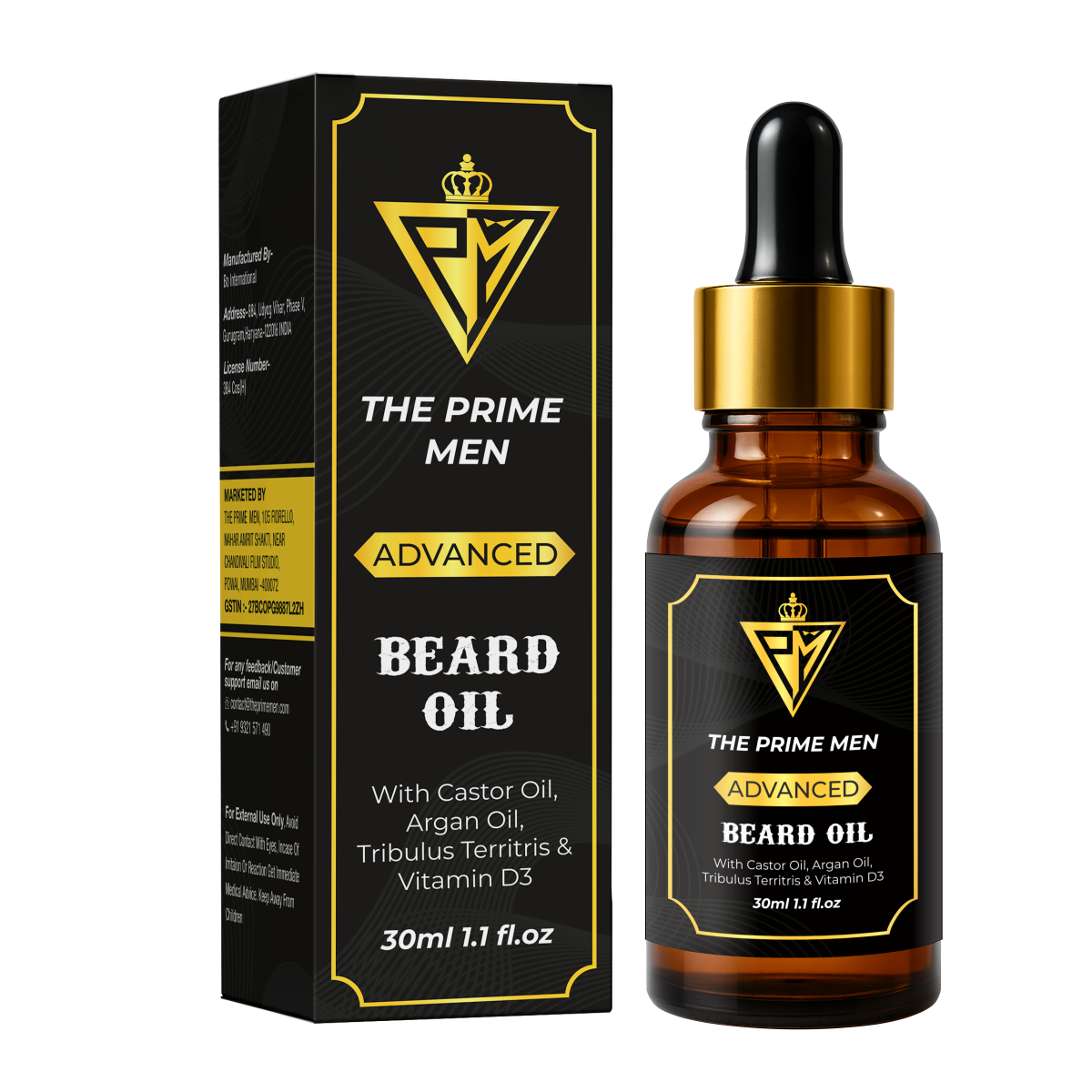 The Prime Men Advance Beard Oil – Strengthen, Nourish & Grow | 30ml