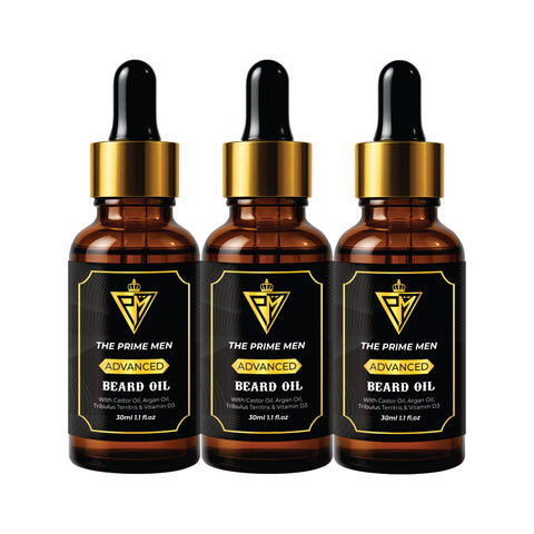The Prime Men 90-Day Beard Oil Combo | 3 Bottles x 30ml