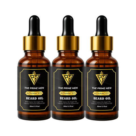 The Prime Men 90-Day Beard Oil Combo | 3 Bottles x 30ml