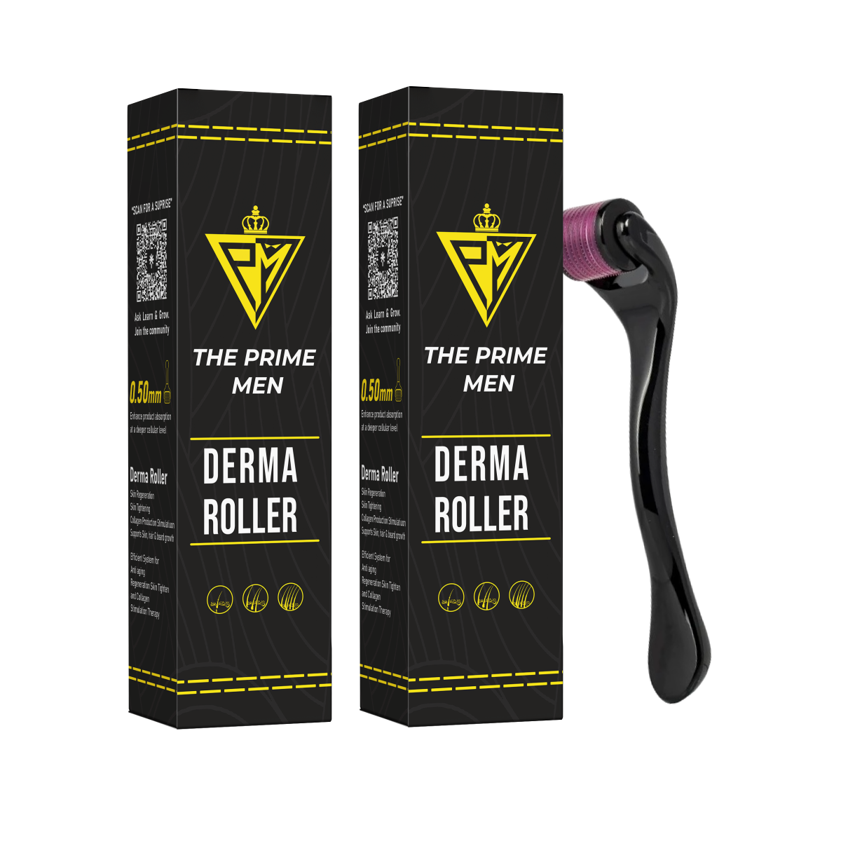The Prime Men Derma Roller – Pack of 2 (0.5mm x 2)