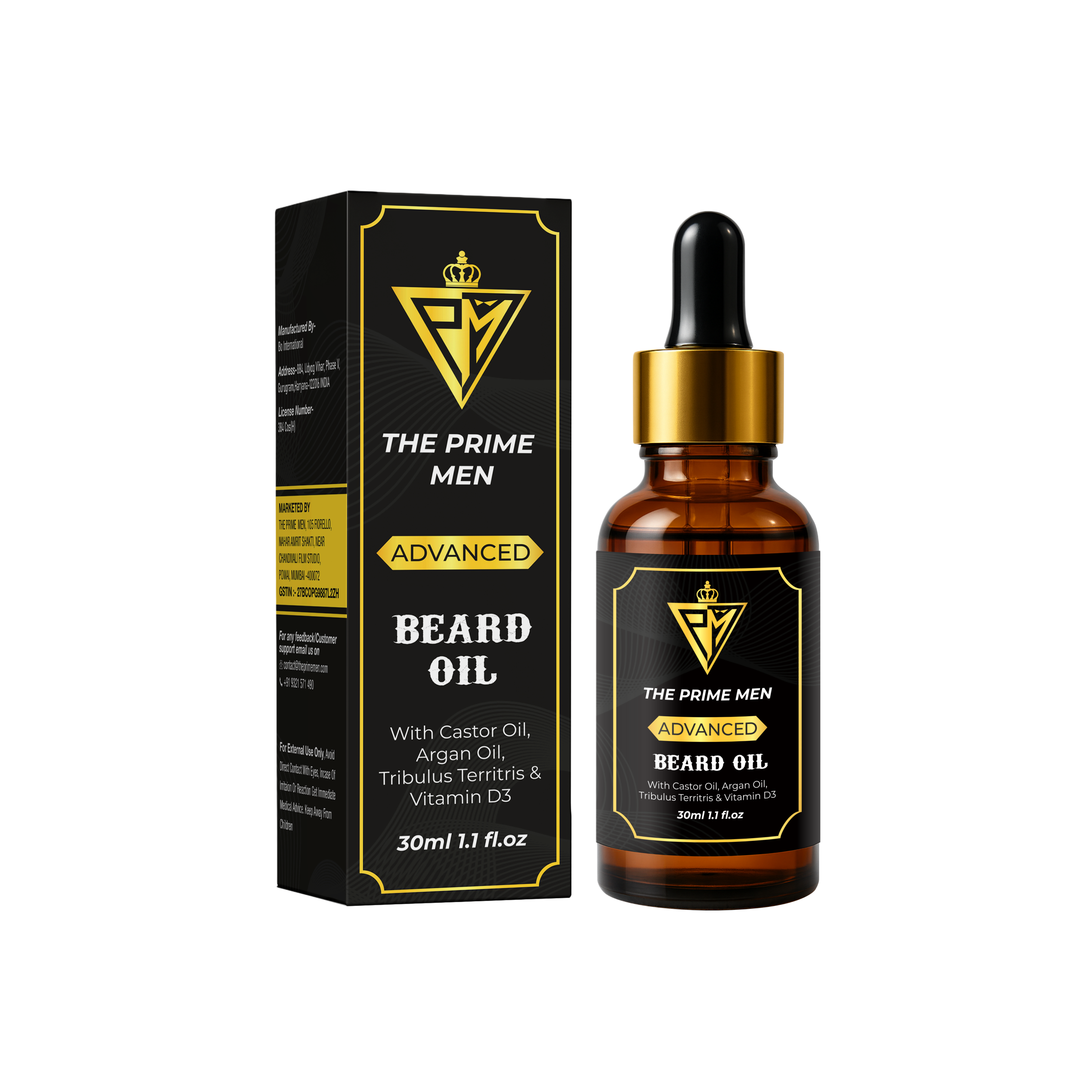 The Prime Men Advance Beard Oil – Strengthen, Nourish & Grow | 30ml