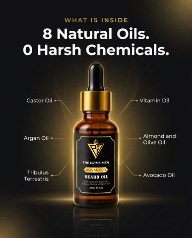 The Prime Men Advance Beard Oil – Strengthen, Nourish & Grow | 30ml